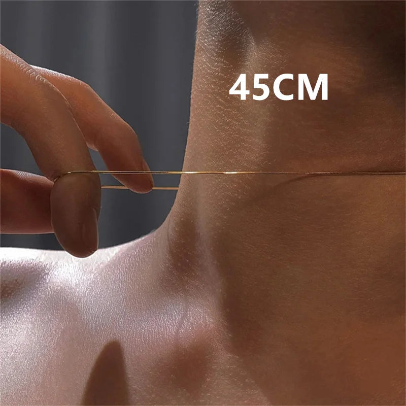 Vintage Gold Color Stainless Steel Snake Chain Necklace For Women Fashion Clavicle Chain Necklace Men Party Jewelry Accessories - Live Store 4U