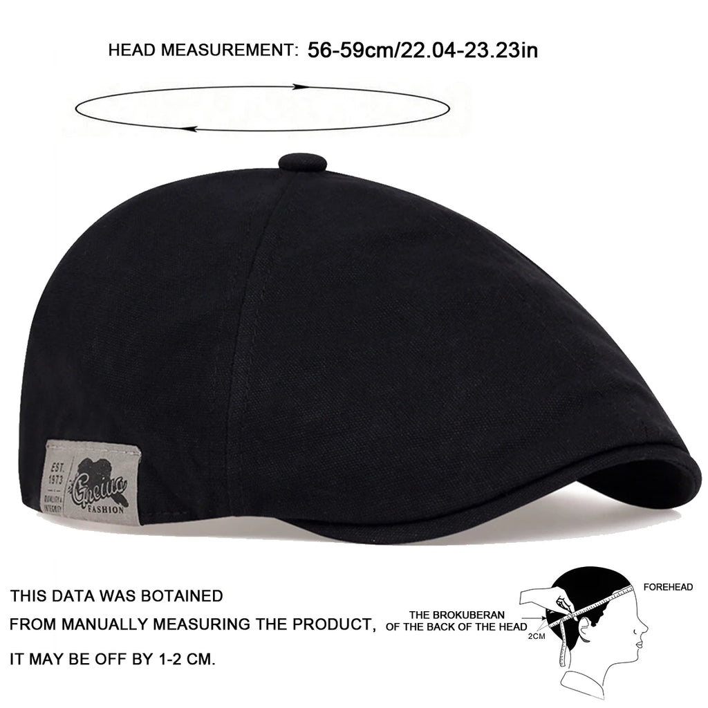 Men Side Letter Sticker Newsboy Caps British Painters Hats Spring and Autumn Adjustable Flat Cap Hip Hop Berets Peaked Cap - Live Store 4U