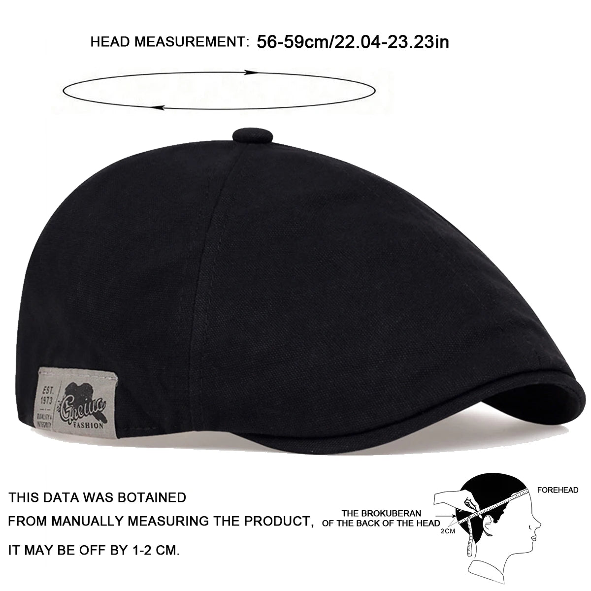 Men Side Letter Sticker Newsboy Caps British Painters Hats Spring and Autumn Adjustable Flat Cap Hip Hop Berets Peaked Cap - Live Store 4U