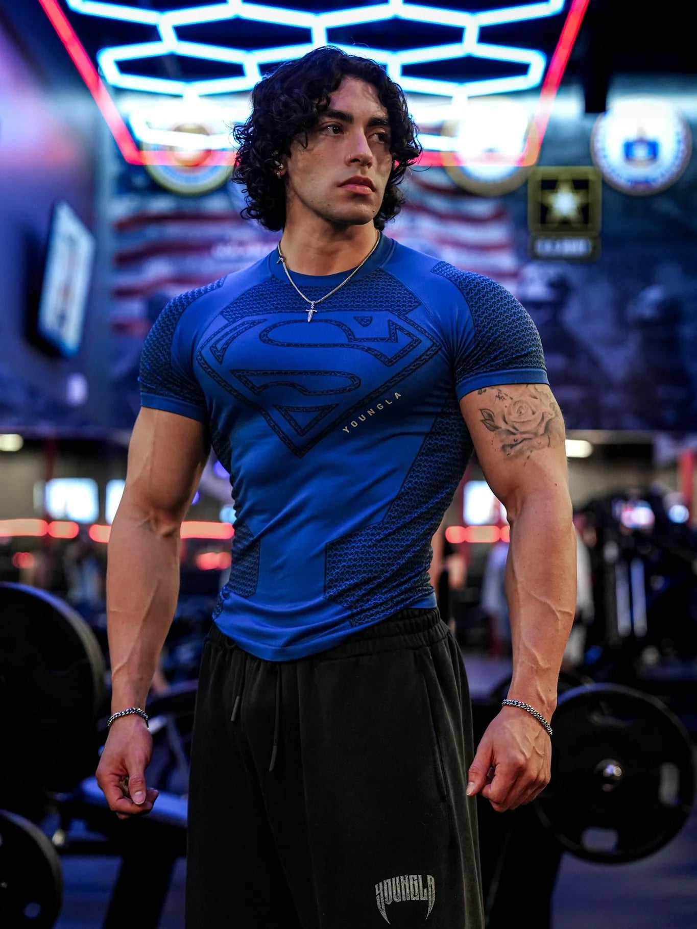 2025 New style Men's High Elastic Quick Dry Sports Shark T-Shirt Tight Workout Breathable Summer Gym Trendy Short sleev - Live Store 4U