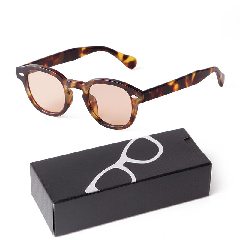 Fashion Gradient Blue Small Round Sunglasses for Women Men Brand Designer Vintage Tortoise Square Sun Glasses Lunettes De Soleil