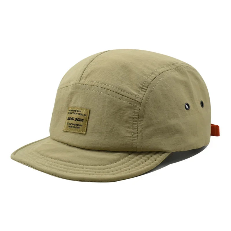 Fashion 5 Panel Baseball Cap Snapback Caps Quick-drying Flat-brimmed Hat for Men Women Adjustable Summer Casual Sunscreen Hats