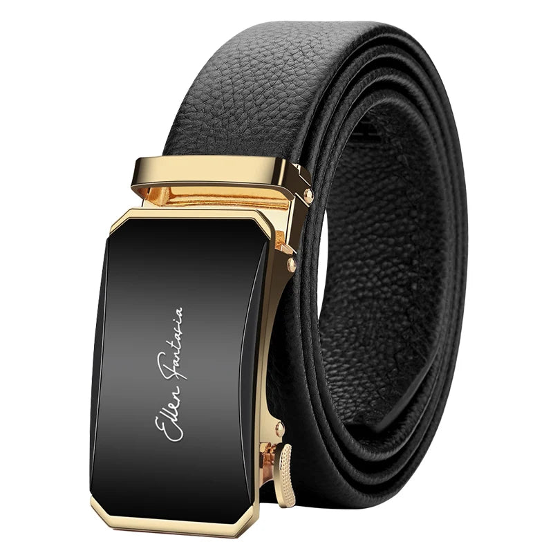 OYIFAN Men Belt Genuine Leather belt for men Alloy buckle ratchet belts Men Designer Belt Automatic belts 벨트 - Live Store 4U