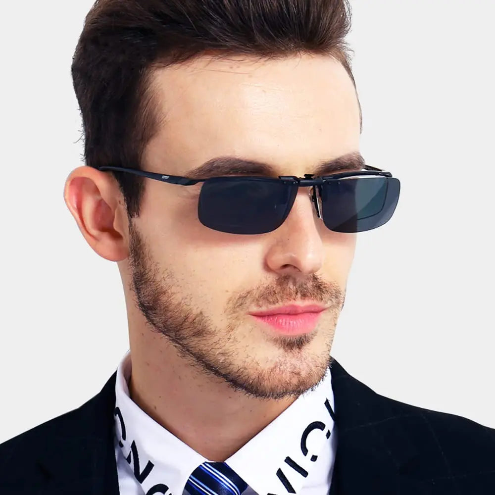 New Unisex Polarized Clip on Sunglasses Near-Sighted Driving Night Vis Lens Cycling Riding Sunglasses Clip Motorcycle Equipments