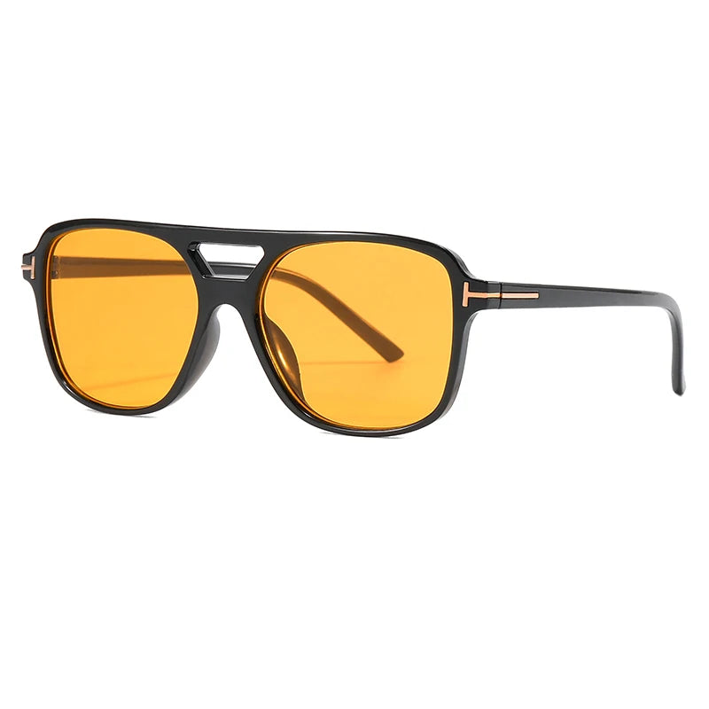 New Fashion Pilot Sunglasses Women Double Bridge Oversized Sun Glasses Oval Goggles Classic Candy Color Design Eyewear UV400