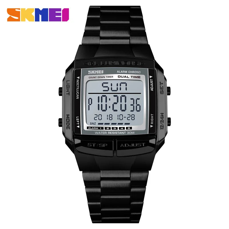 SKMEI 1381 Electronic Watch For Men Luxury Waterproof LED Digital Wristwatches Military Sport Mens Clock 1328 Reloj Masculino