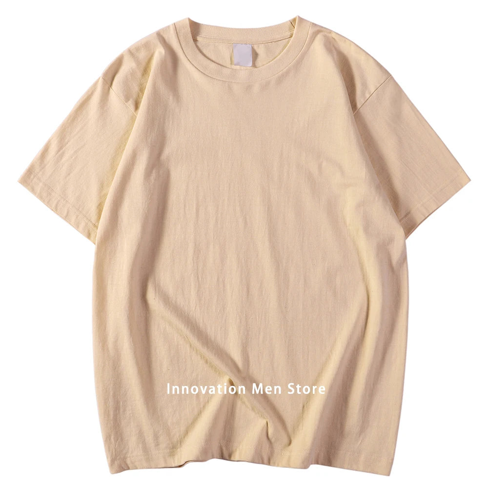 New Candy Color 100% Cotton T-Shirts Men Women 14 Colors Oversized Short Sleeves High Quality Brand Tee Clothing Soft T Shirts - Live Store 4U