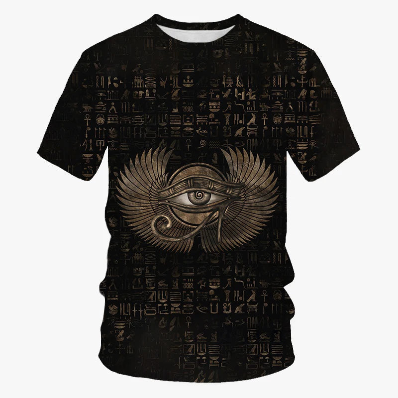 Summer Ancient Egypt 3D Print T-Shirts Streetwear Men Fashion Harajuku Casual Oversized O-Neck T Shirt Tees Tops Clothing