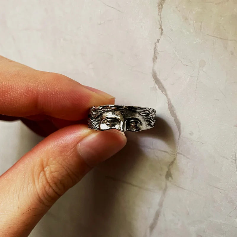 Retro Half Face Venus Ring For Men Women Greek Mythology Vintage Punk Gothic Art Open Ring Unisex Accessories Designer Jewelry - Live Store 4U