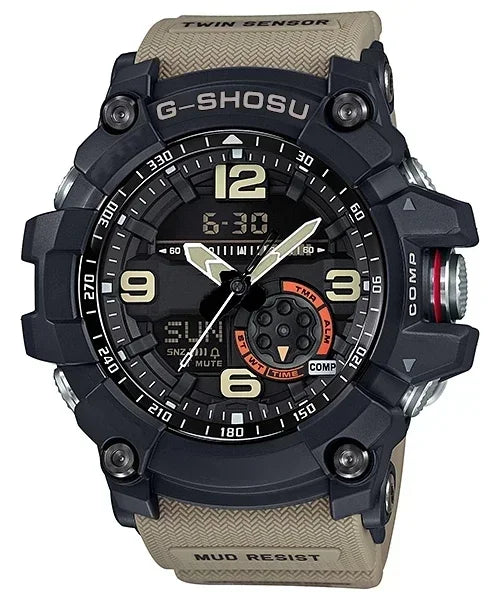 GG Digital Sports Electronic Unisex Watch Small Mud King LED Dual Display World Time Large Dial Full Function