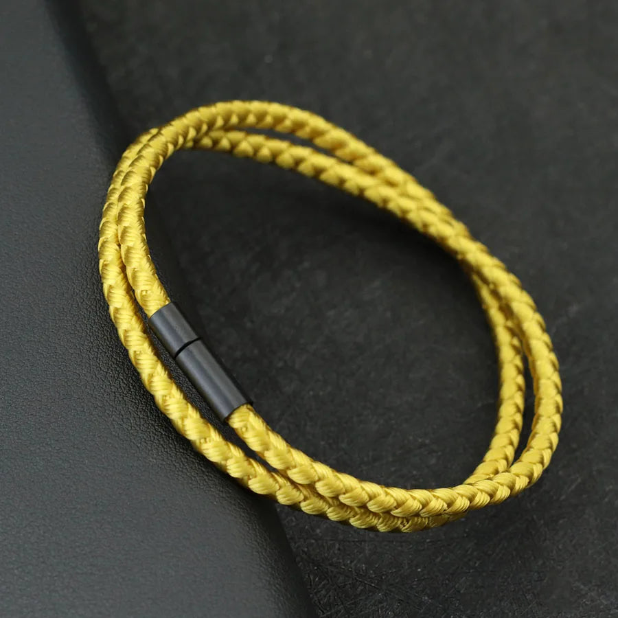 2025 New Simple Style Keel Rope Bracelet For Men Bilayer Wrap Braslet Bangle Homme Nautical Braclet Gifts For Him Pulseria Joias - Live Store 4U