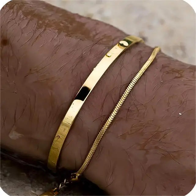 3mm Stainless Steel Cuban Chain Bracelet Men's Street Hip Hop Jewelry Accessories Adjustable Open Bracelet - Live Store 4U