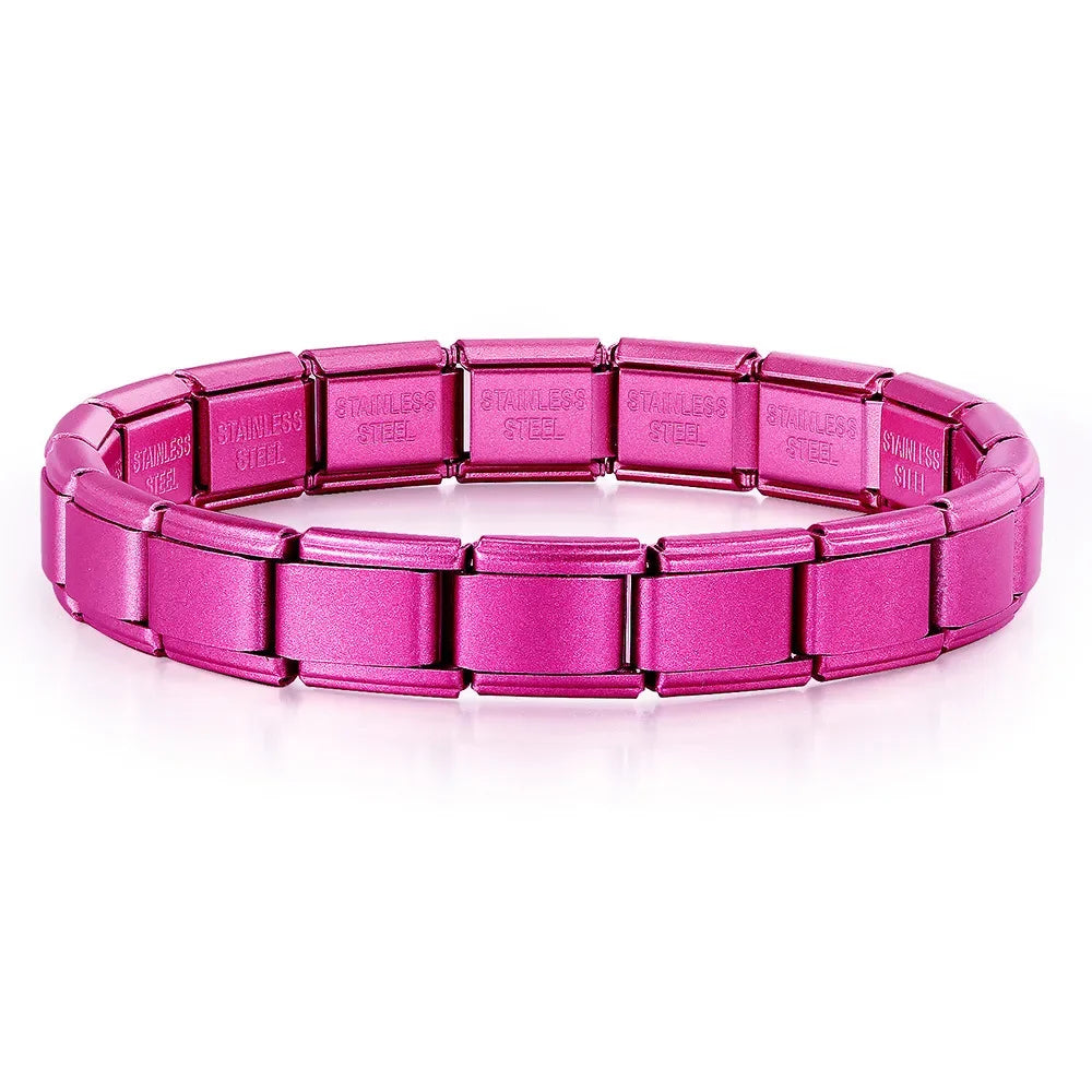 2025 New Men and Women Starry Colors 18 Pieces Italian Charm Fit 9mm Stainless Steel Modular Bracelet Wholesale Jewelry - Live Store 4U