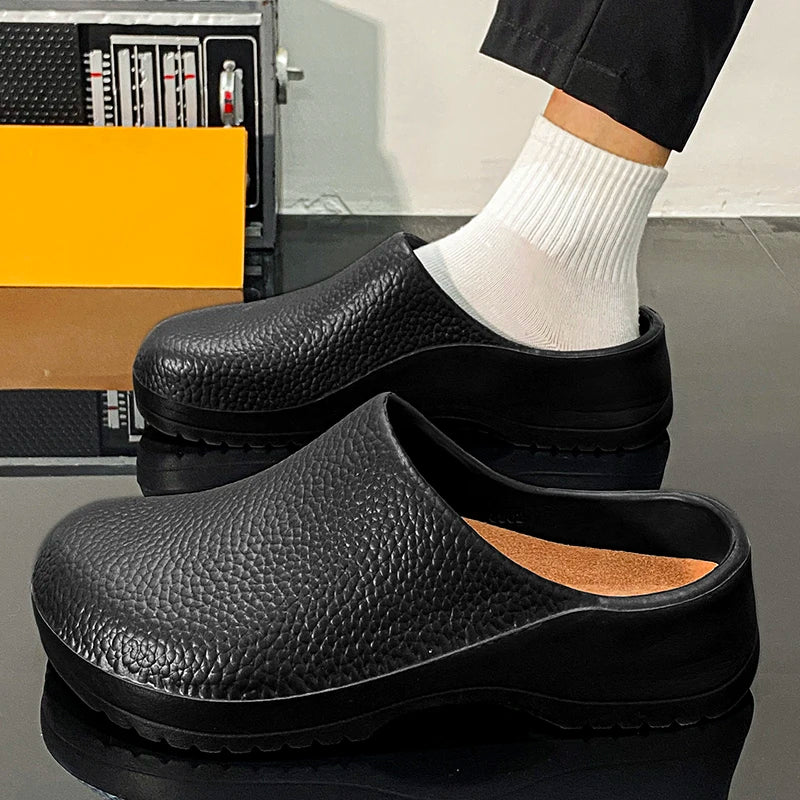 Hotel Kitchen Non-slip Oil-resistant Chef's Shoes Casual Flat Work Safe Men's Shoes Summer Breathable Comfortable Plus Size 47