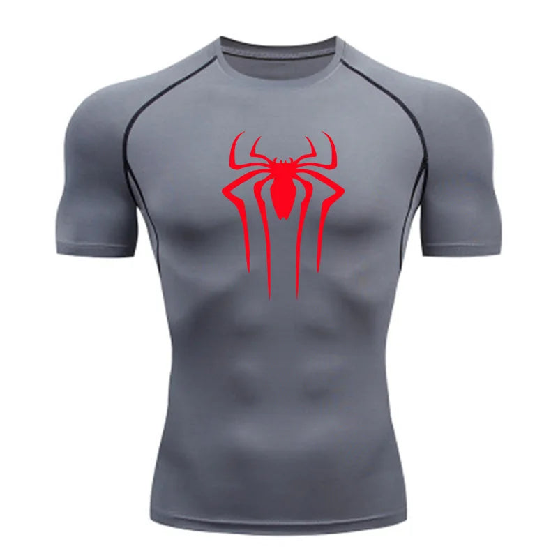 New Compression Shirt Men Fitness Gym Super Hero Sport Running T-Shirt Rashgard Tops Tee Quick Dry Short Sleeve T-Shirt For Men - Live Store 4U