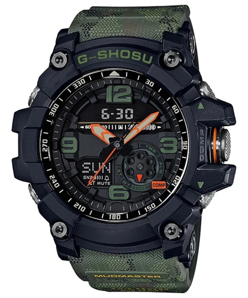 GG Digital Sports Electronic Unisex Watch Small Mud King LED Dual Display World Time Large Dial Full Function