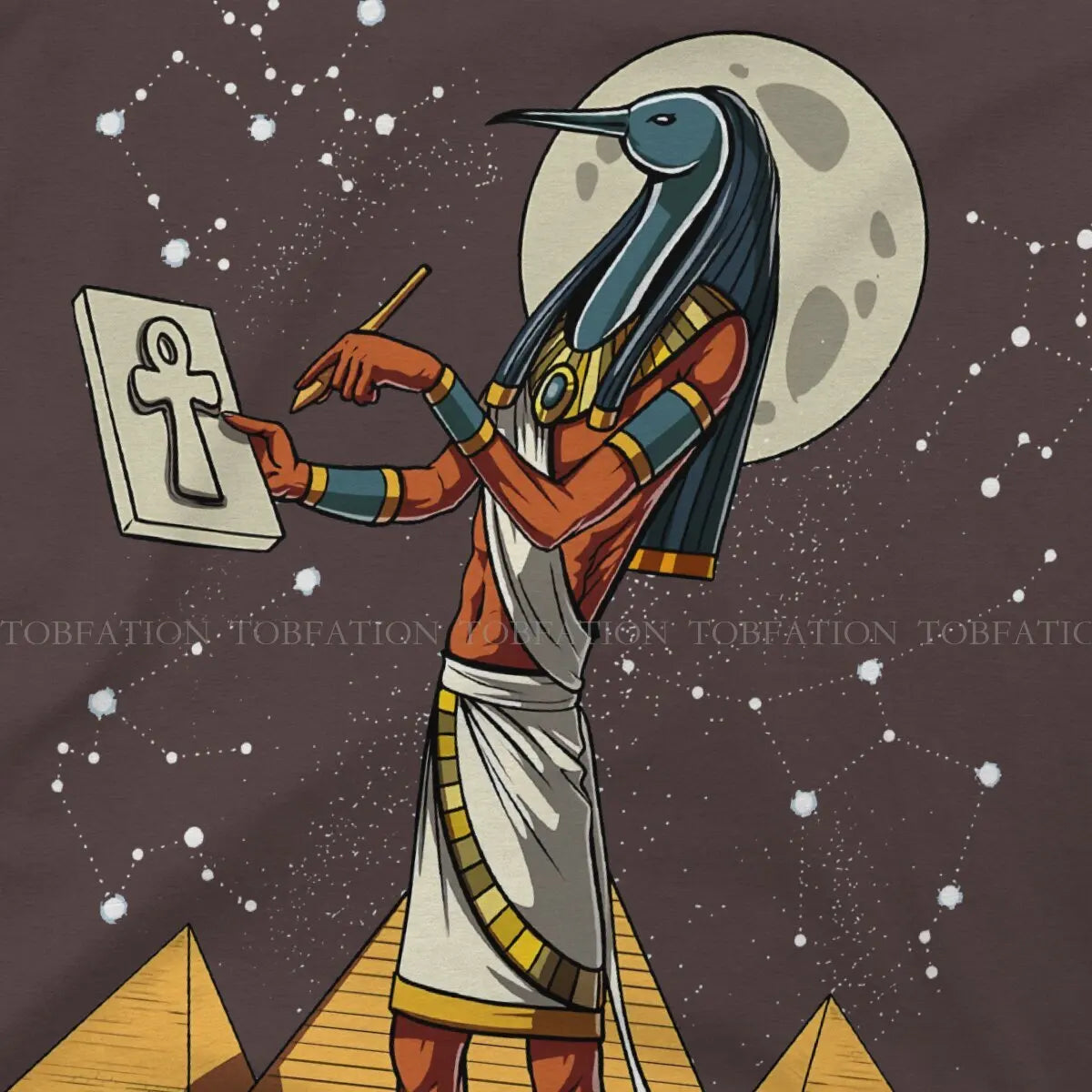 Ancient Egypt Egyptian Crewneck TShirts God Thoth Classic Personalize Men's T Shirt Hipster Clothing Size S-6XL