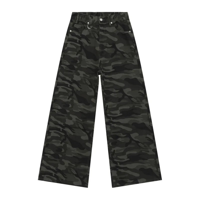 IEFB 2024 Autumn Men Denim Pants Straight Droop Vintage Loose Bottom Straight Wide Leg Casual Male Trousers Korean Style 9C1519 - Live Store 4U
