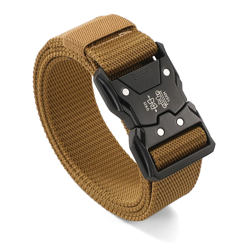 The New Men's 125cm Buckle Belt Nylon Braided Lightweight Breathable Daily Commuter Men's Belt - Live Store 4U