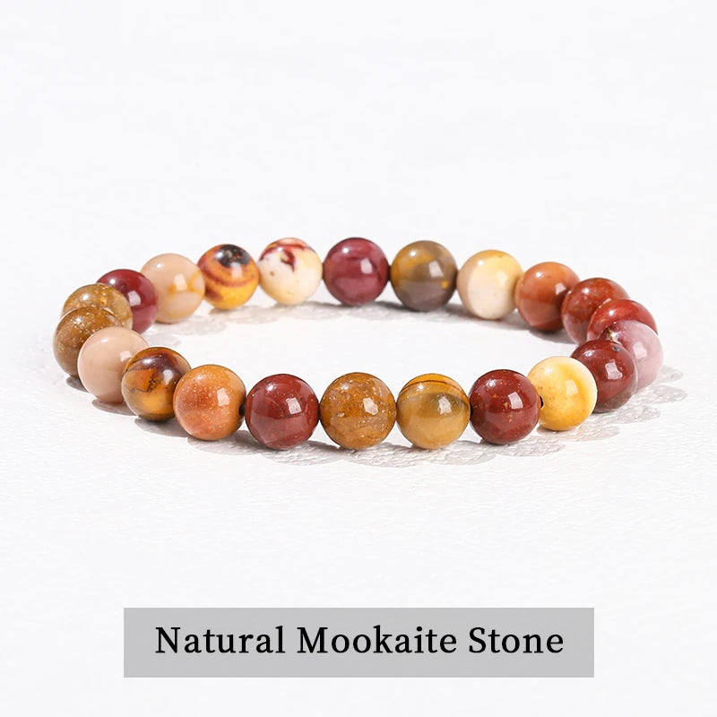 JD 6 8 10mm Natural Stone Beaded Bracelet Obsidian Fluorite Quartz Jasper Healing Beads Bangles Women Men Stretch Yoga Jewelry - Live Store 4U