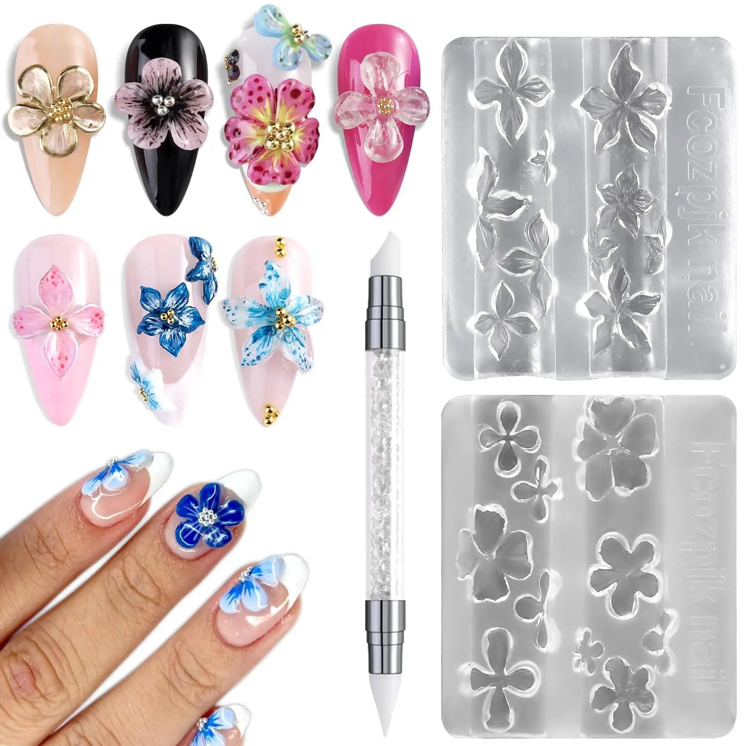 1 set Cute Ballet Bows Nail Art Molds Tools for Charms Exquisite Template Decorations Supplies for Carving Tool DIY Accessories