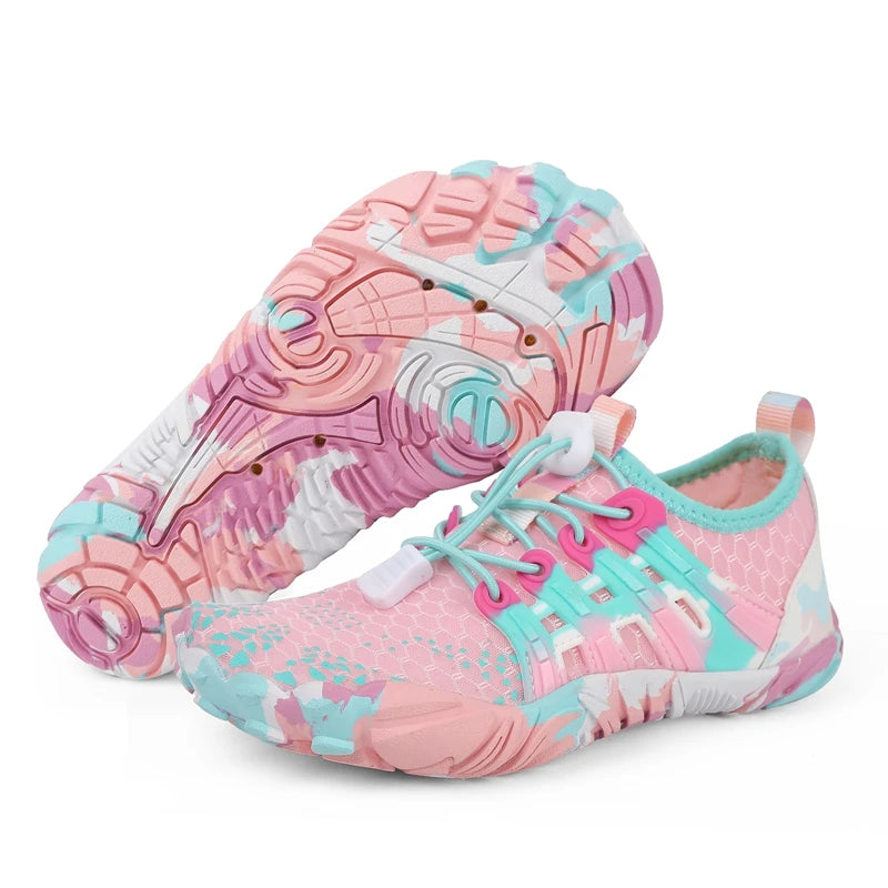 New KID Students Barefoot Quick-Drying Beach Swimming Shoes Aqua Shoes Indoor Fitness Running Shoes Summer Water Shoes 26-38#