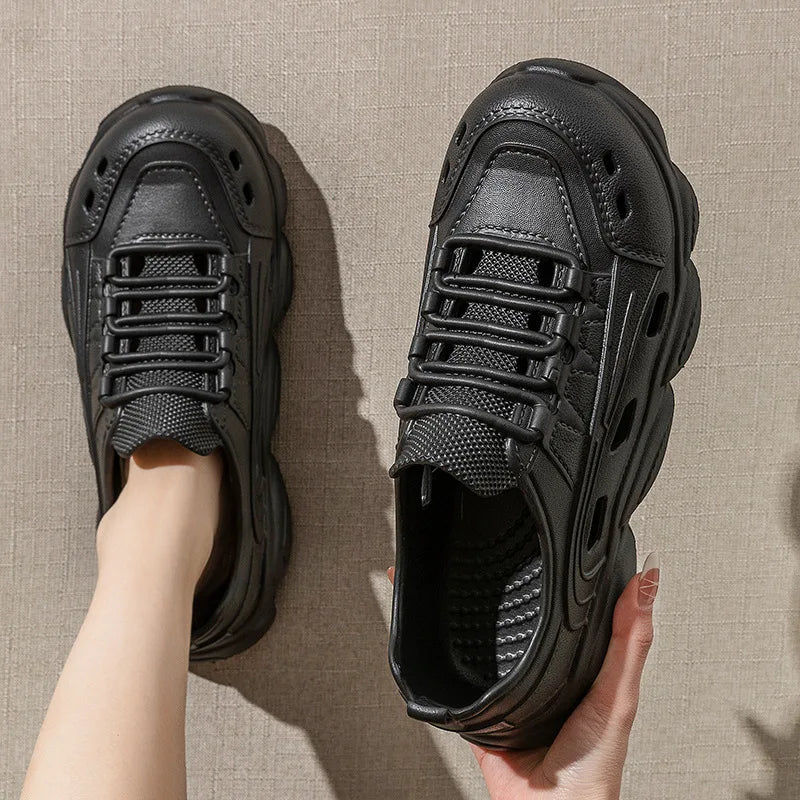 Summer Men's Super Light Sandals EVA Flat Waterproof Sneakers Thick Sole Slip-On Casual Shoes Fishing Driving Outdoor Jogging