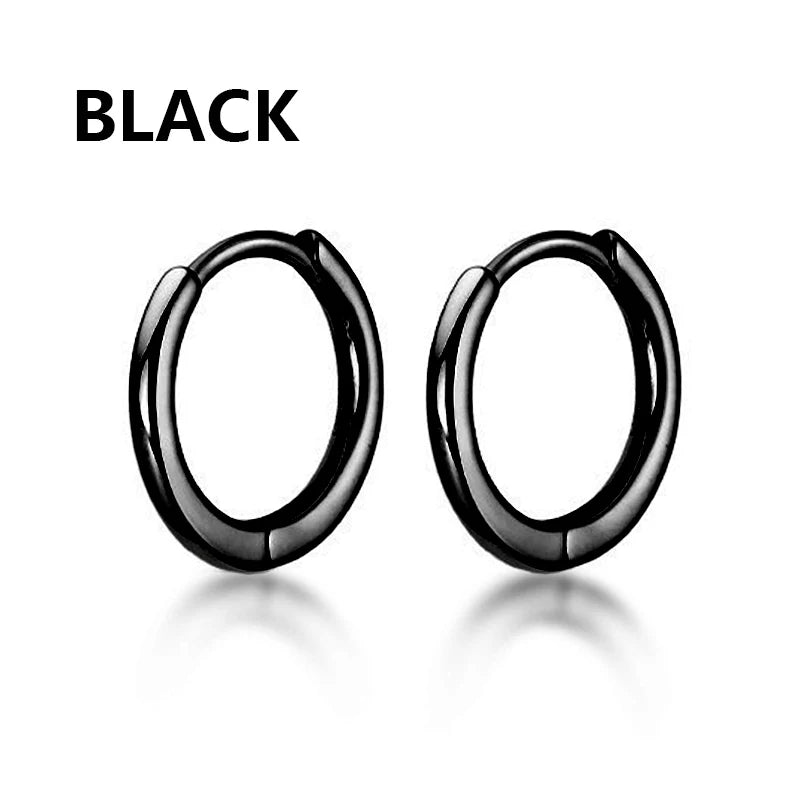 1 Pairs Multi Types Unisex Black Gold Color Stainless Steel Earring For Women Men Punk Gothic Piercing Fake Earrings Jewelry - Live Store 4U
