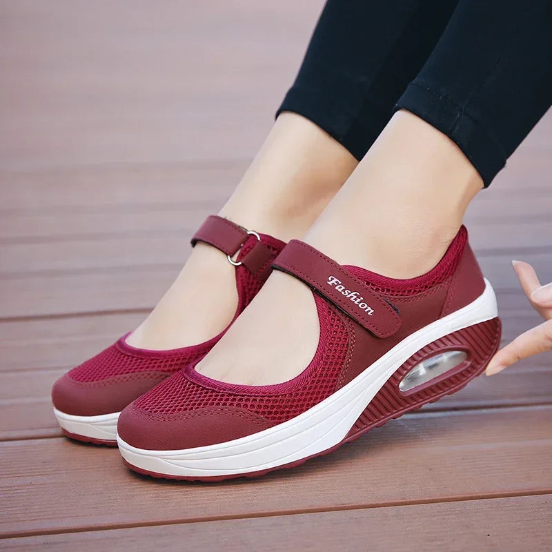 Casual Sneakers Summer Women Shoes Breathable Mesh Light Shoes for Women 2025 Trend Platform Sandals Black Zapatillas De Mujer