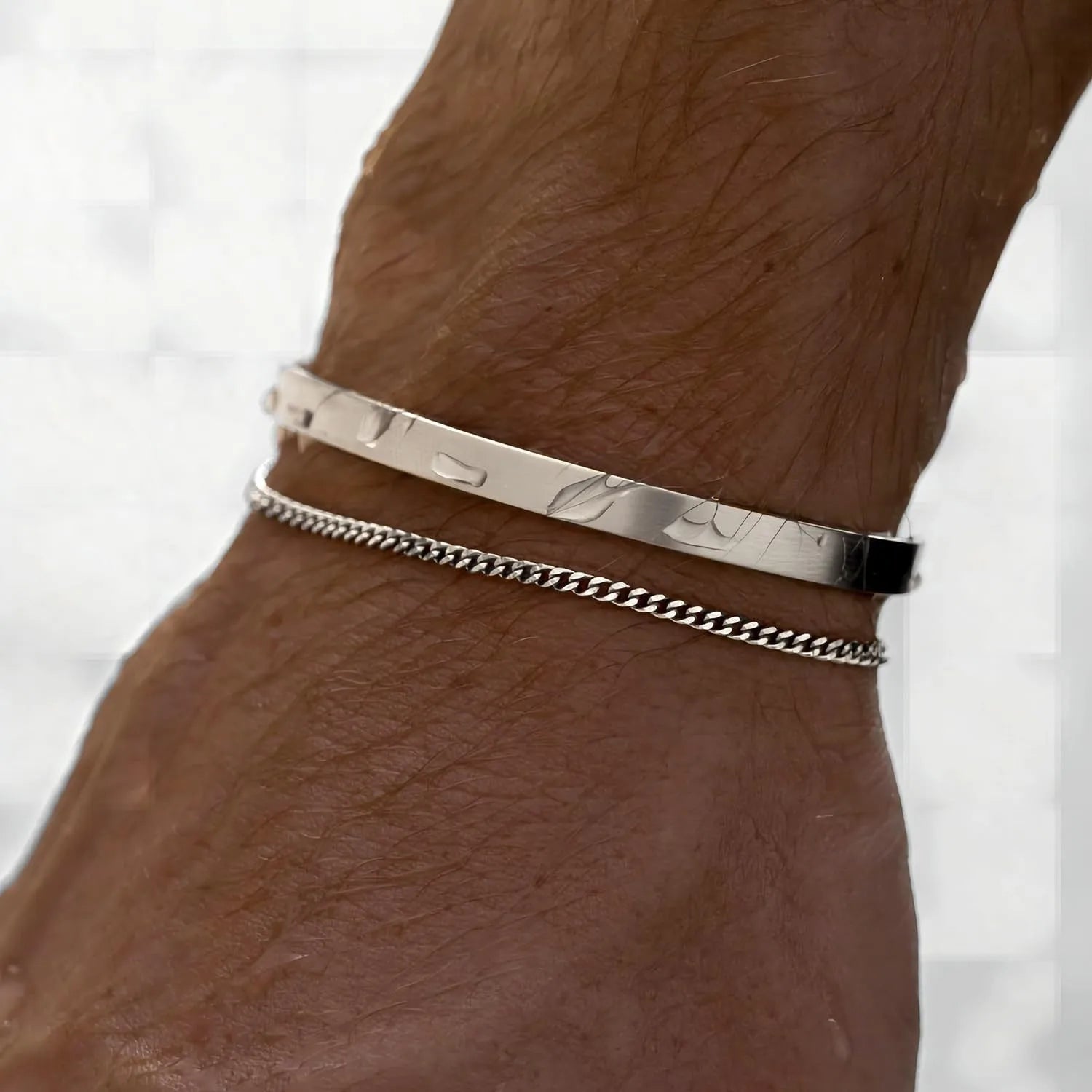 3mm Stainless Steel Cuban Chain Bracelet Men's Street Hip Hop Jewelry Accessories Adjustable Open Bracelet - Live Store 4U