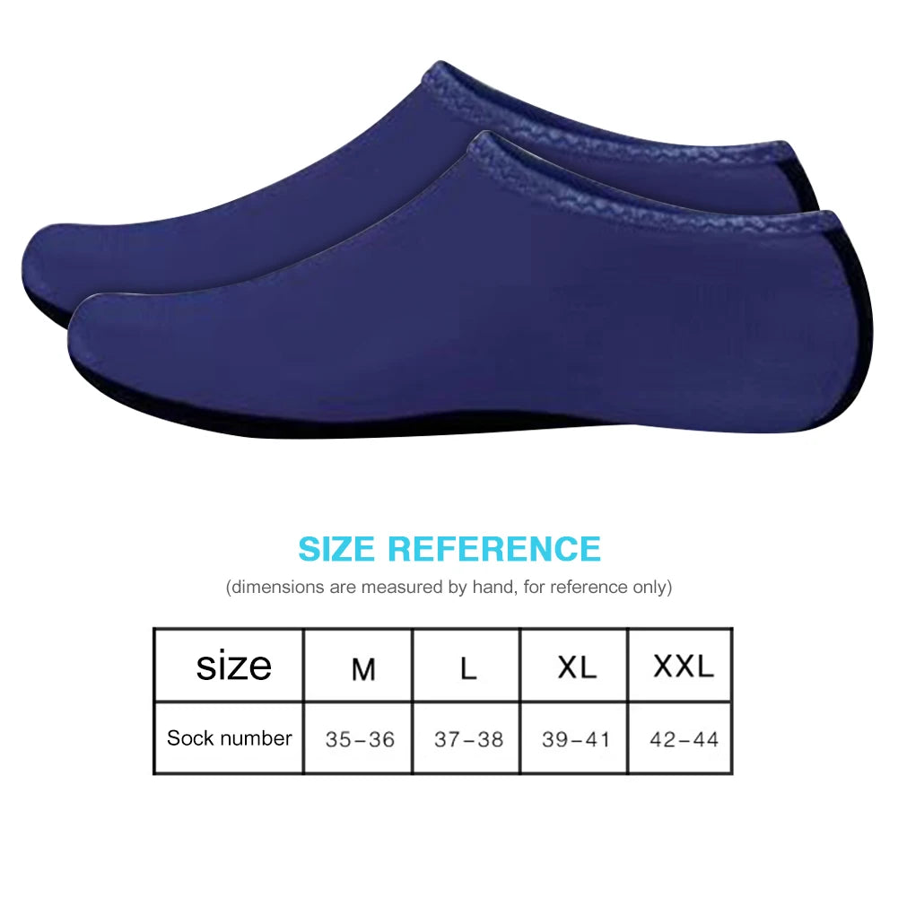 Aqua Diving Sockses Swimming Diving Socks Slipper Non-Slip Water Shoes Summer Beach Sandal Flat Shoe For Water Sports Women Men