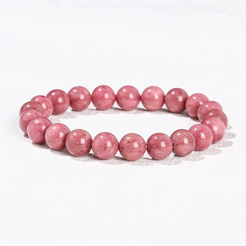 JD 6 8 10mm Natural Stone Beaded Bracelet Obsidian Fluorite Quartz Jasper Healing Beads Bangles Women Men Stretch Yoga Jewelry - Live Store 4U