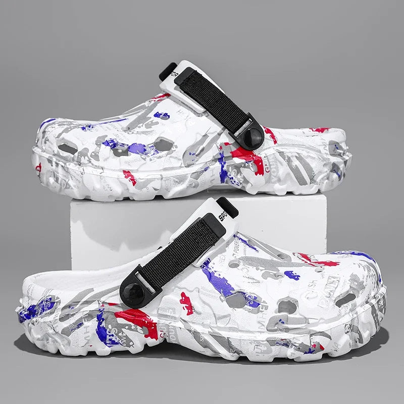 Summer Men Slippers Camouflage Platform Outdoor Clogs Shoe Women Beach Sandals Male Soft EVA Indoor Home Slides Lover Flip Flops