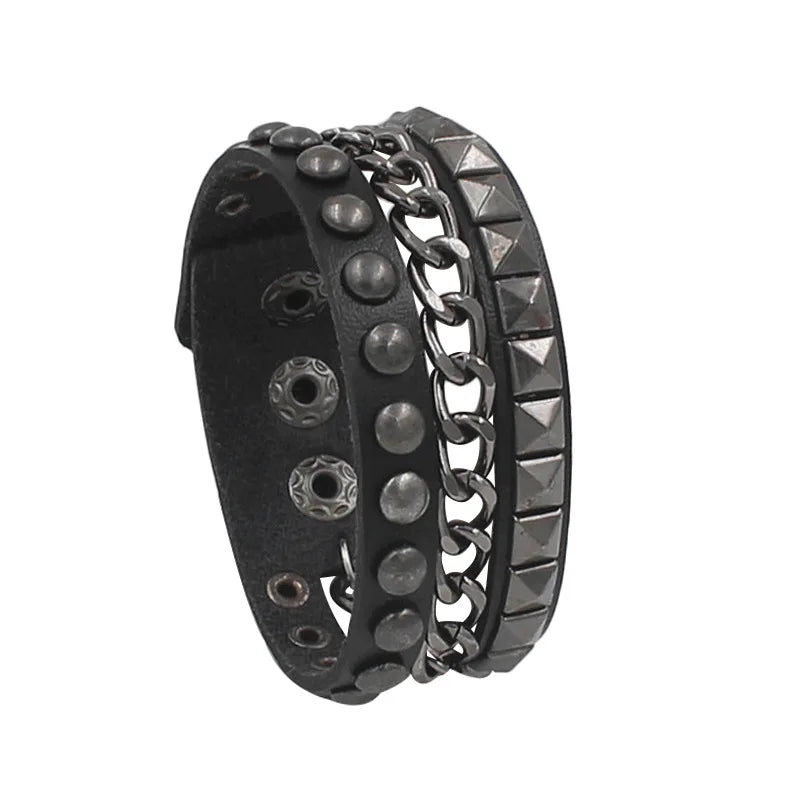 Fashion Gothic Punk Retro Multi Chain Street Dance Bracelet For Halloween Cosplay Christmas Party Birthday Lovers Gifts - Live Store 4U