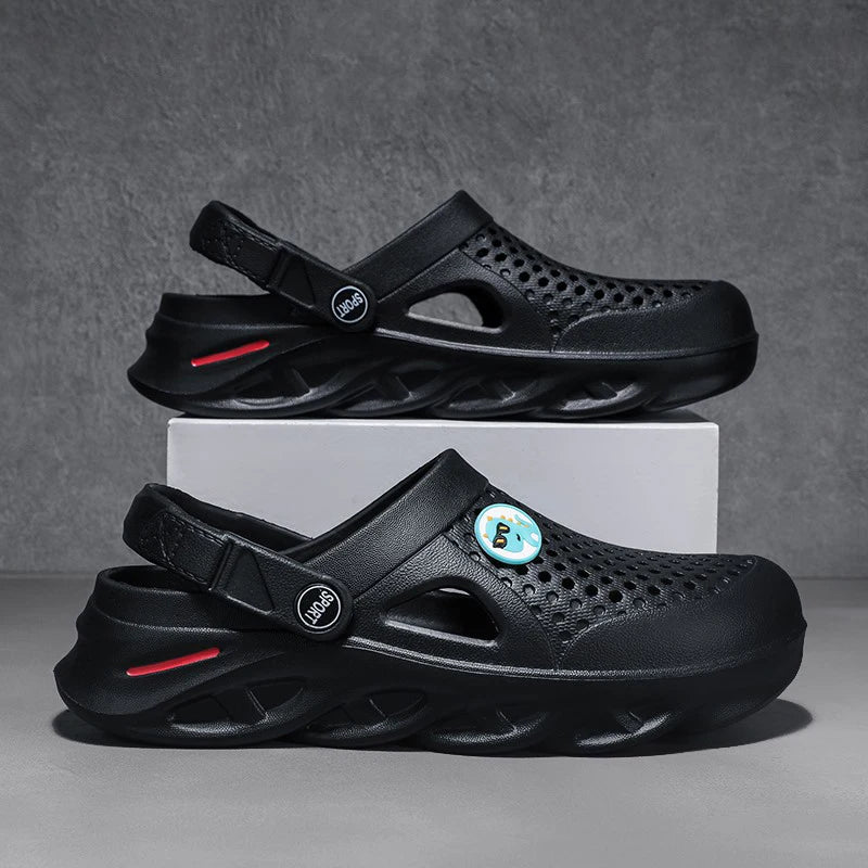 Men's Beach Sandals Summer Outdoor Platform Casual Shoes Fashion Sneakers Breathable Shoes Slippers Slippers Large Size 38-47