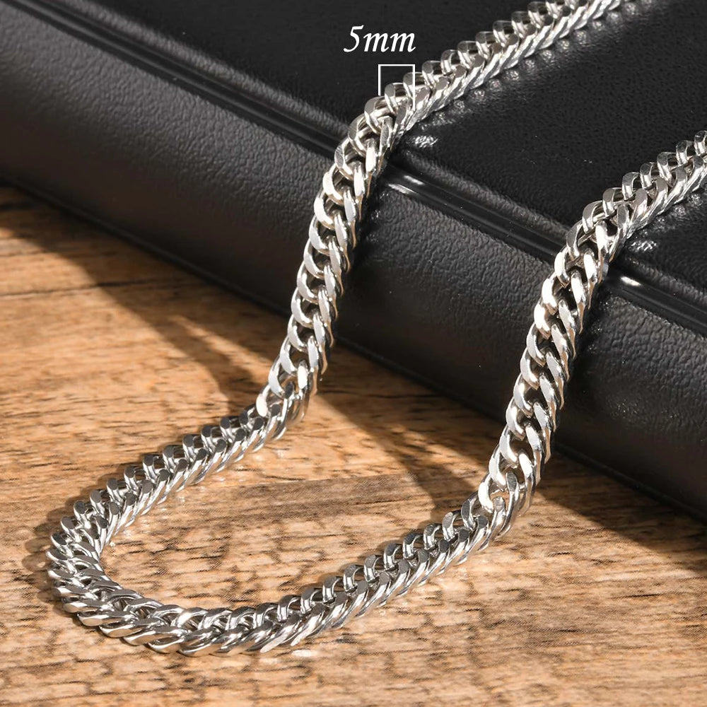 Vnox 3/5/7/9mm Thick Cuban Chain Necklaces for Men Women,Simple Miami Curb Links Collar,Waterproof Stainless Steel Unisex Chain - Live Store 4U