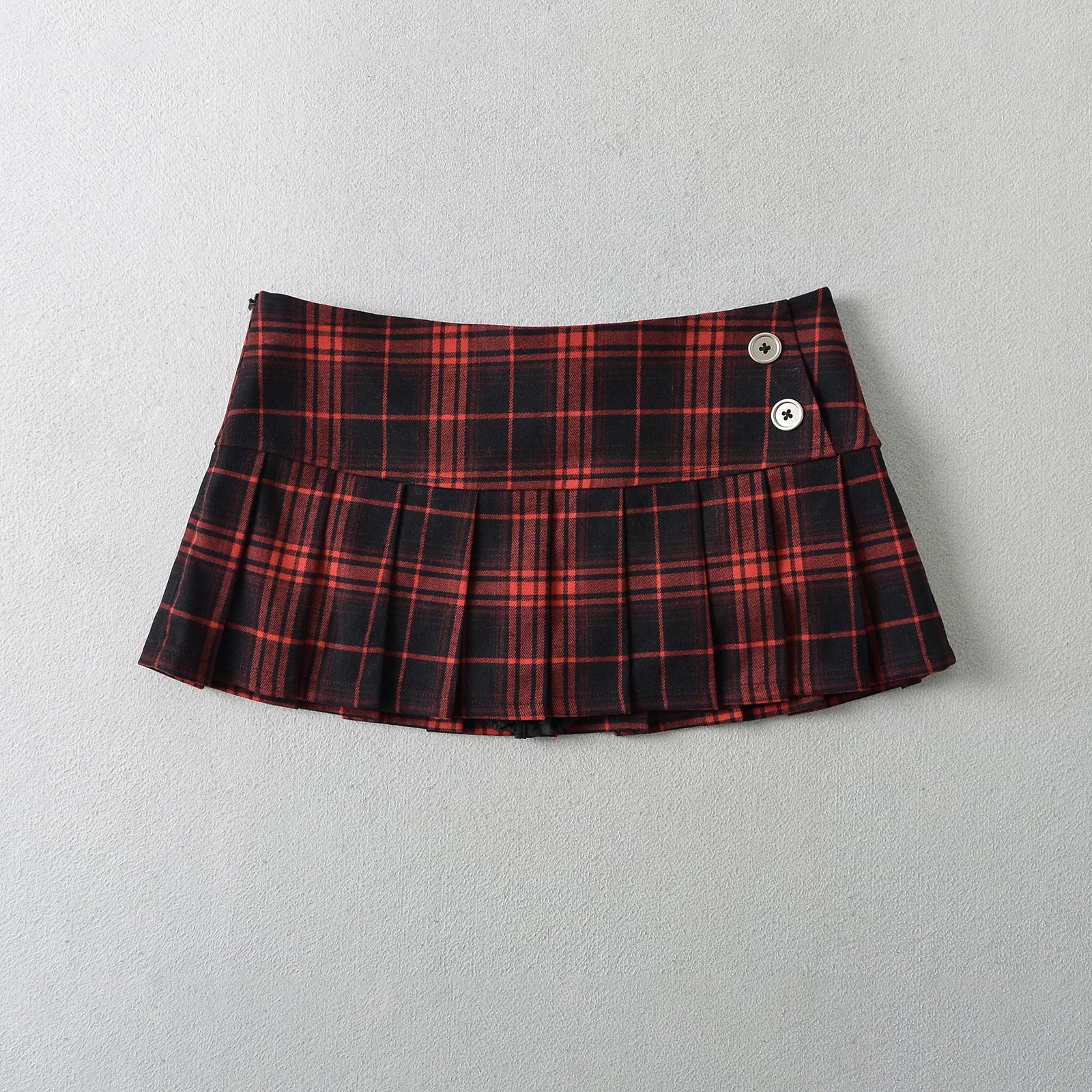 Summer Mini skirts for woman vintage korean fashion plaid skirts for women y2k skirts pleated red plaid skirts preppy style