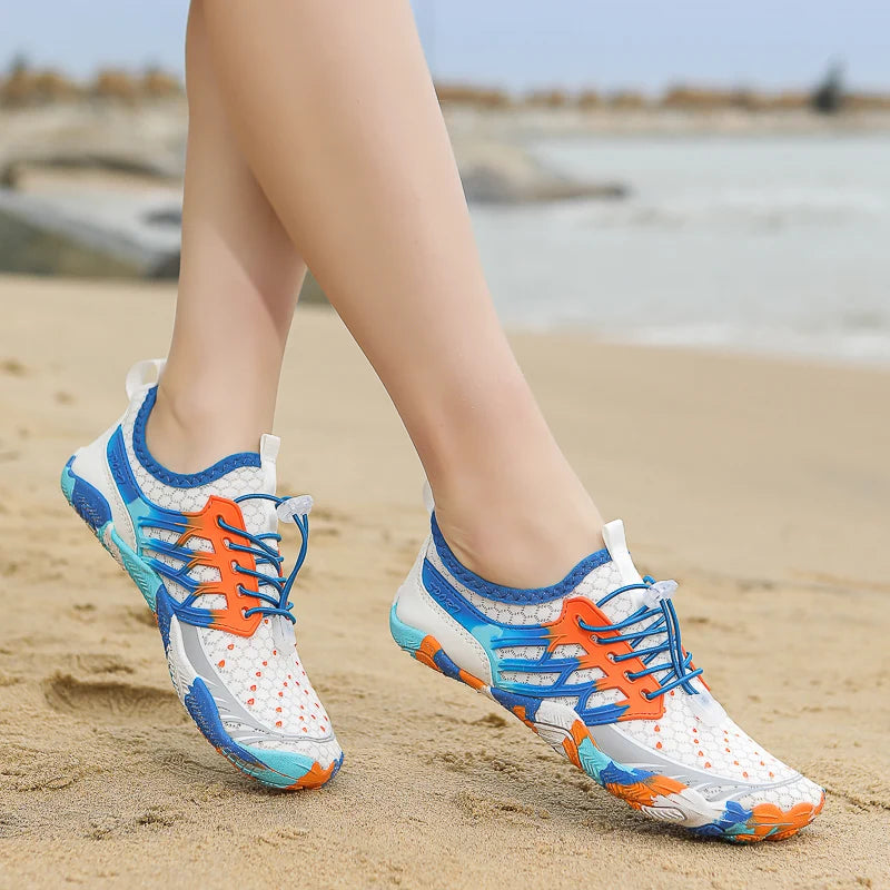 Summer Upstream Wading Shoes Five Fingers Beach Barefoot Colorful Sandals Men Women Pool Swimming Portable Aqua Sneakers Unisex