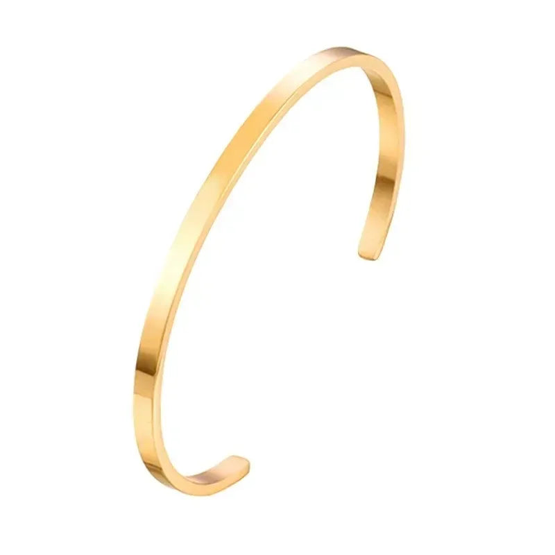 2024 New Simple Twisted Stainless Steel Open Bangles for Men Women Delicate Silver Color Cuff Bracelet Fashion Party Jewelry - Live Store 4U