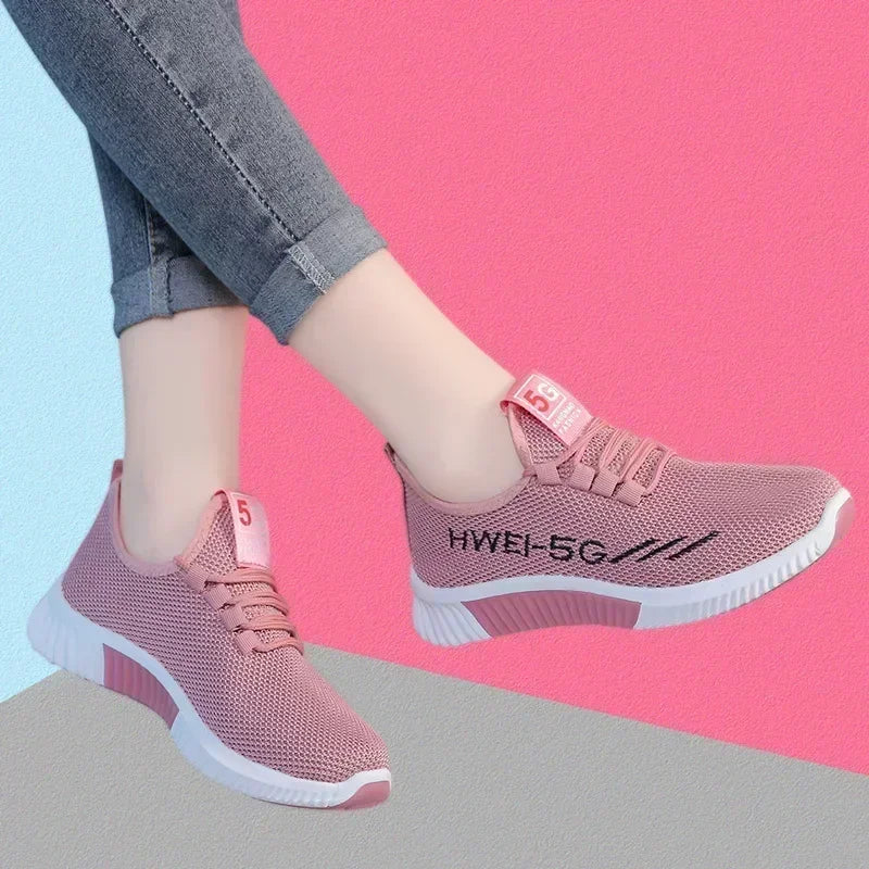 2025 Spring/Summer New Korean Casual Shoes, Breathable Cloth Shoes, Foreign Trade Sports Shoes, Women's Fashion Single Shoes