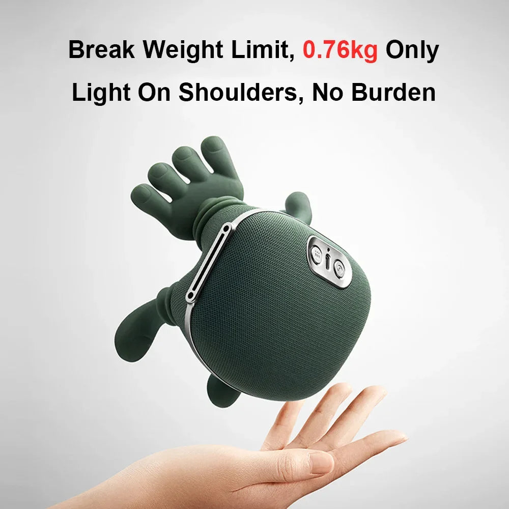 Neck Shoulder Massager Deep Tissue Finger Pressure Back Neck Bionic Heating Fatigue Relief Relaxation Muscle 3-stage TypeC