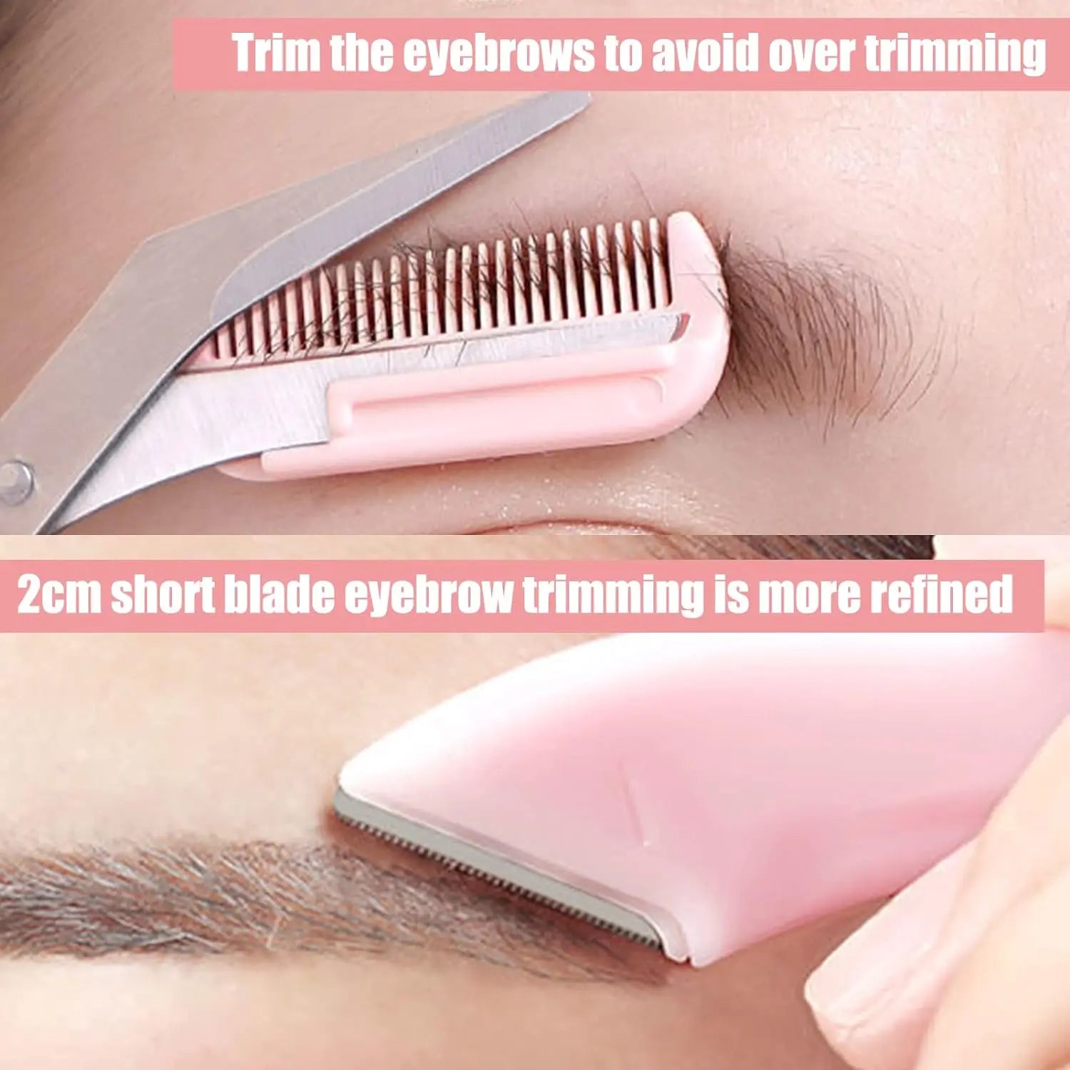 Eyebrow Trimming Knife Eyebrow Face Razor For Women Professional Eyebrow Scissors With Comb Brow Trimmer Scraper Accesso