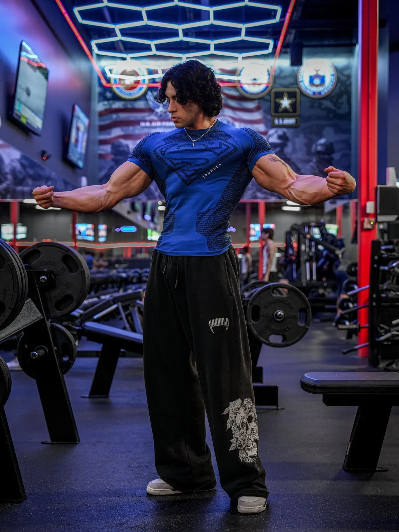 2025 New style Men's High Elastic Quick Dry Sports Shark T-Shirt Tight Workout Breathable Summer Gym Trendy Short sleev - Live Store 4U