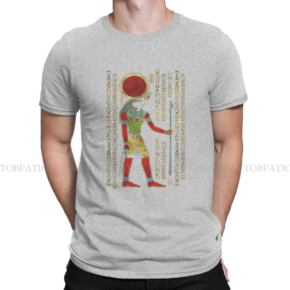 Ancient Egypt Egyptian TShirt for Men Re Horakhty Ra Horakht Ornament Classic Humor Casual Sweatshirts T Shirt