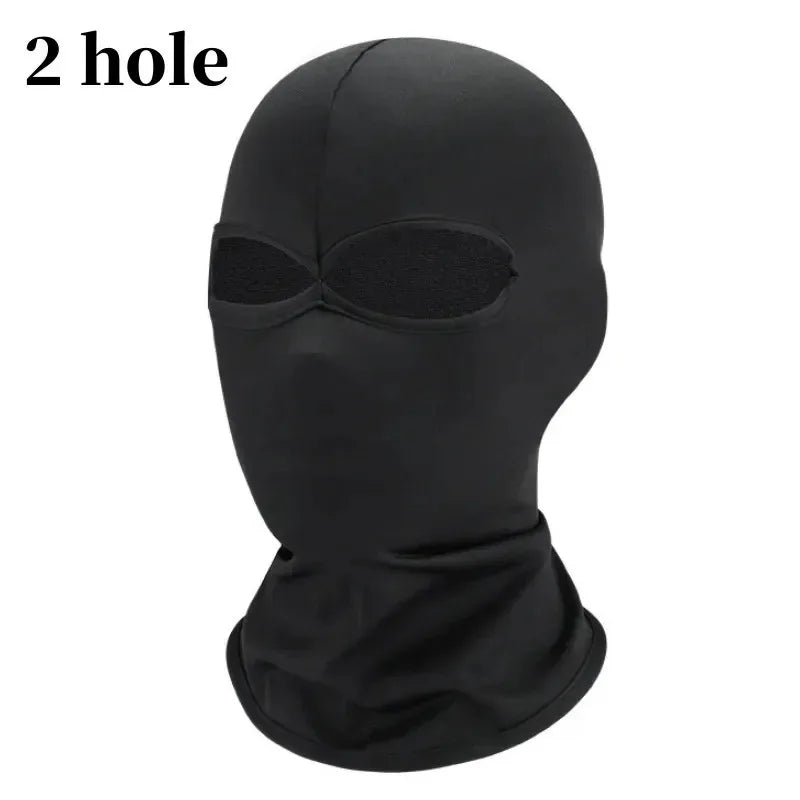 Black Full Face No Hole Cover Hat Women Men Army Tactical Cs Balaclava Cap Sun Uv Protection Bike Motorcycle Multi-Hole Ski Mask - Live Store 4U