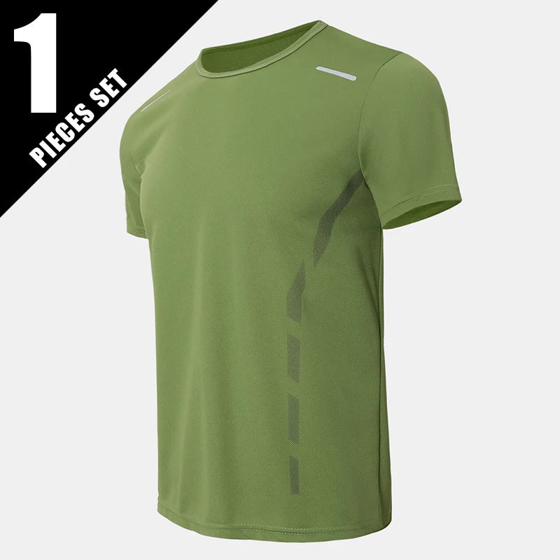 1/3/4 Pieces Summer Men's Printed Quick-drying Breathable Short-sleeved Plus Size Loose Sports Casual T-shirt Multicolor Choice - Live Store 4U