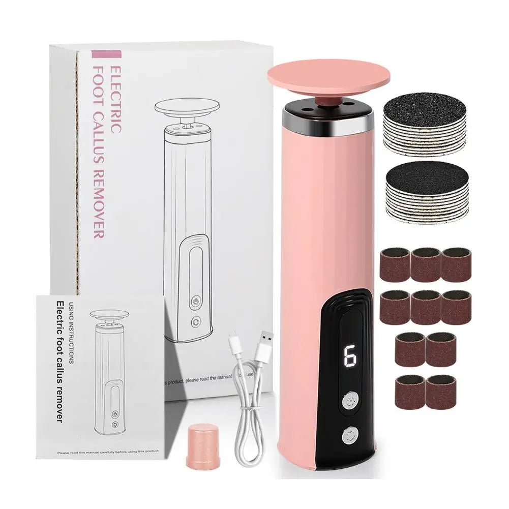 Electric Foot File Callus Remover For Feet, Professional Foot Scrubber Sander Grinder For Dead Skin Cracked Heel Pedicure Tool