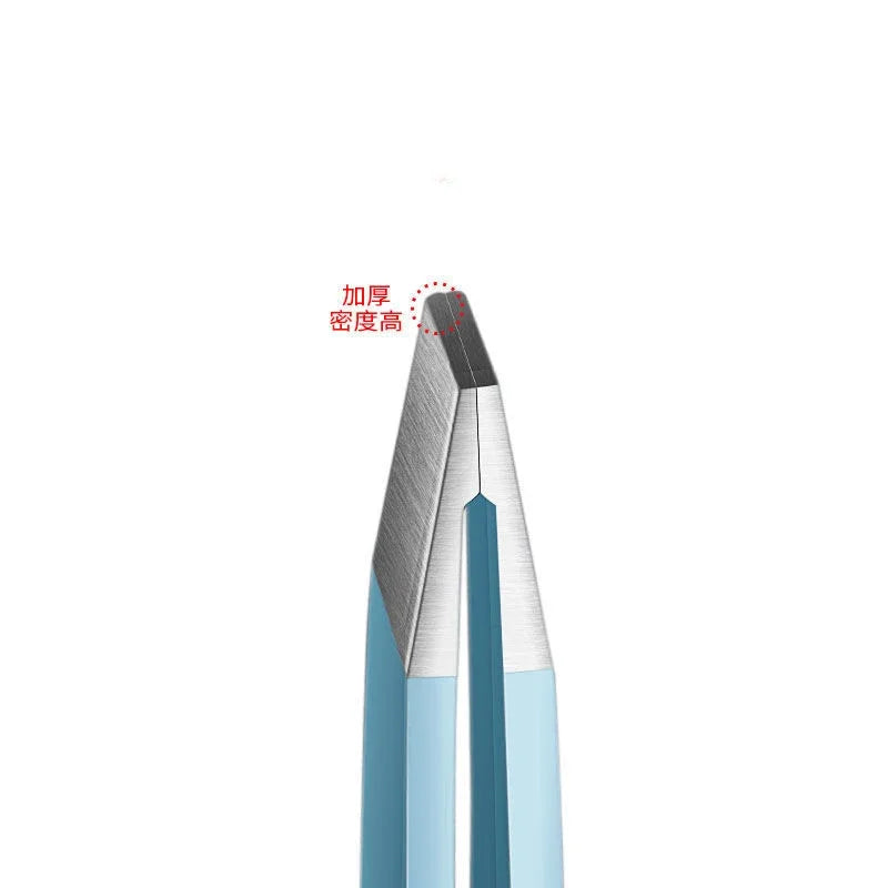 HUAZDS Eyebrow Tweezer Colorful Hair Beauty Fine Hairs Puller Stainless Steel Slanted Eye Brow Clips Removal Makeup Tools