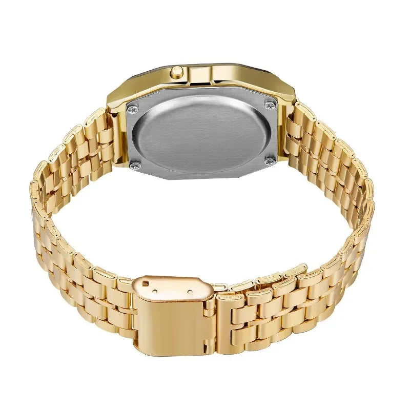 Sport Watch Man Digital Led Fashion Luxury Stainless Steel Square Wristwatch Electronic Womens Watches Male Clock Reloj Hombre