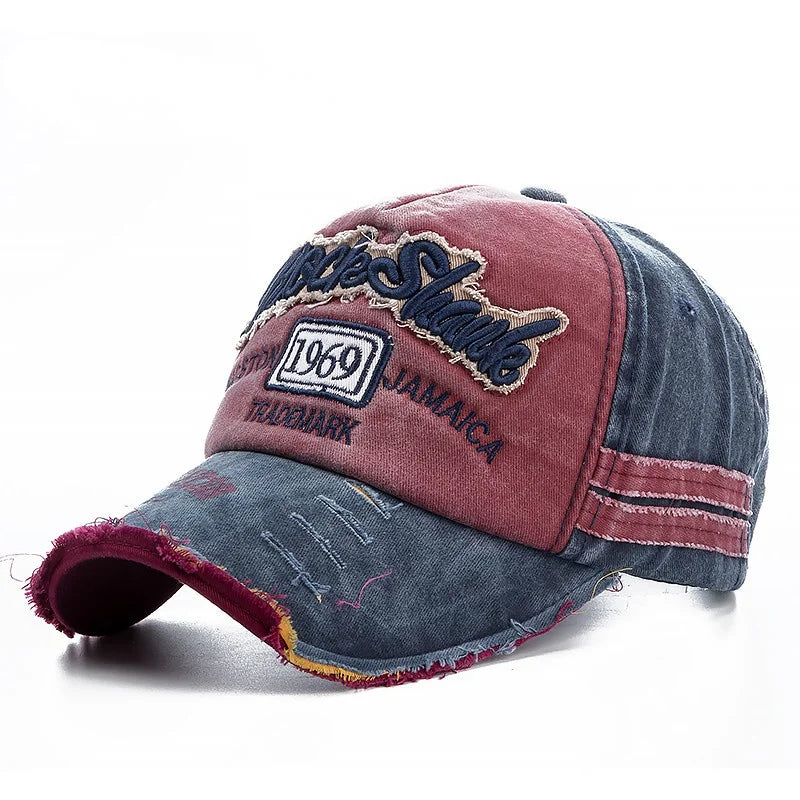 2023 High Quality Washed cowboy letters Cotton Cap For Men Women Adjustable Autdoor Sun protection hat Rock Shark Baseball Caps